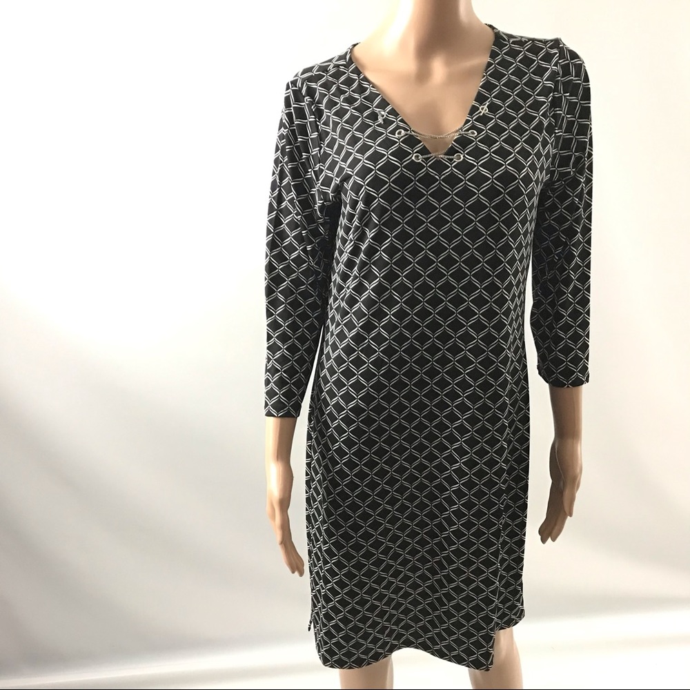 WHBM White House Black Market Lace Up Dress M